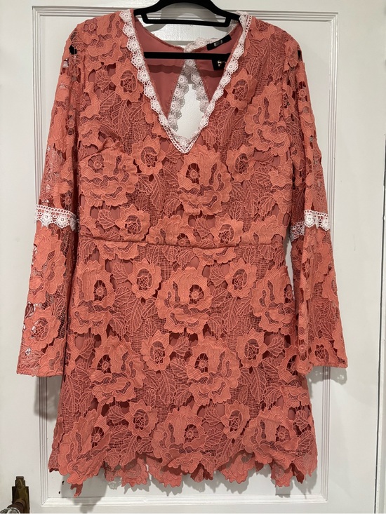Alexia Admor Dresses & Skirts - Alexia Admor Coral Pink Lace Mini Dress
